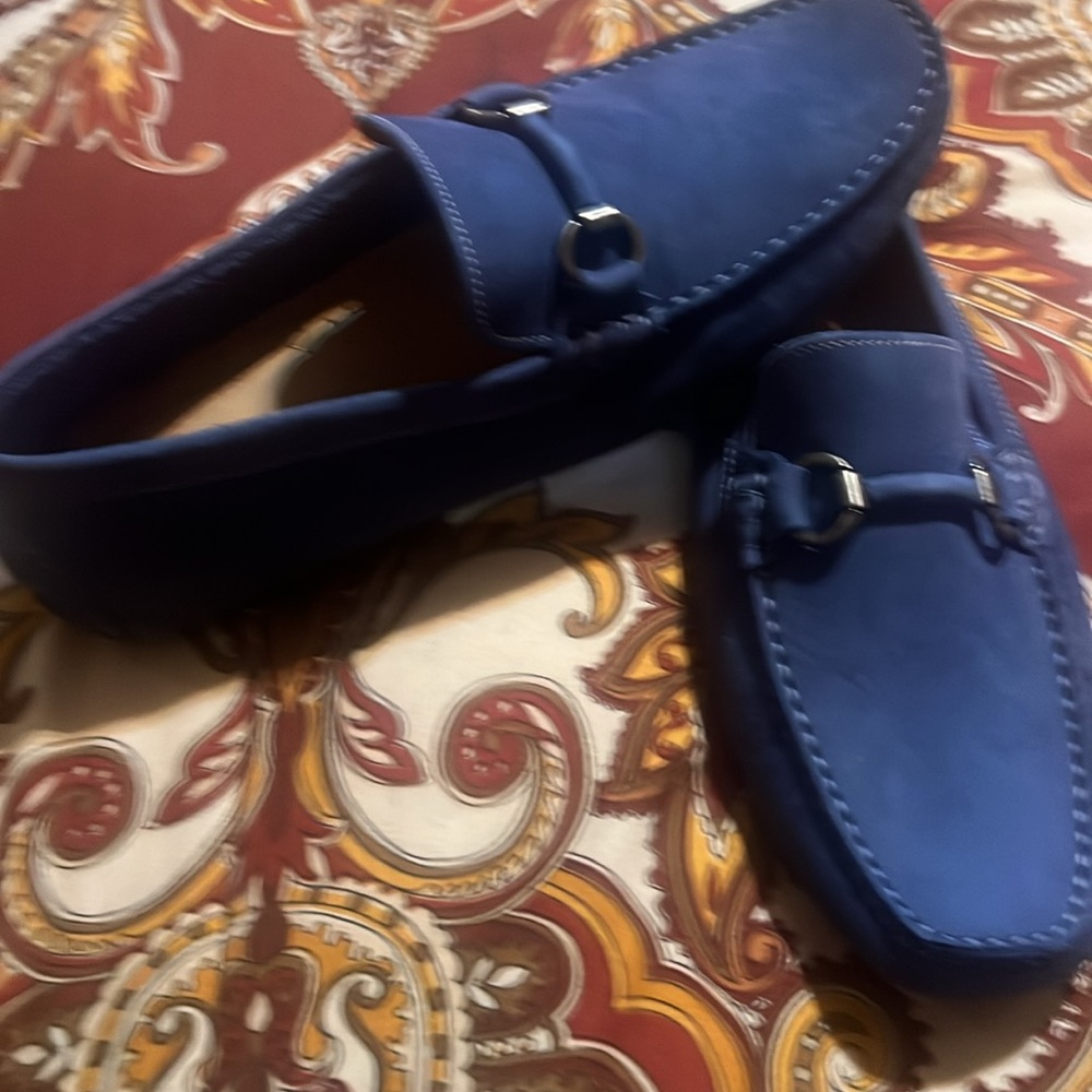 New men’s Nordstrom suede blue loafers - Picture 5 of 5